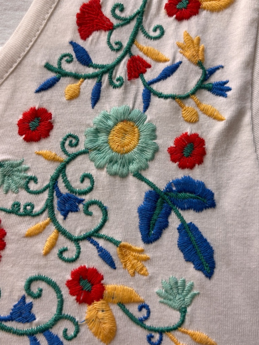 J. Crew Floral Embroidered Cotton T-Shirt Short Sleeve White Size Small - Picture 7 of 10